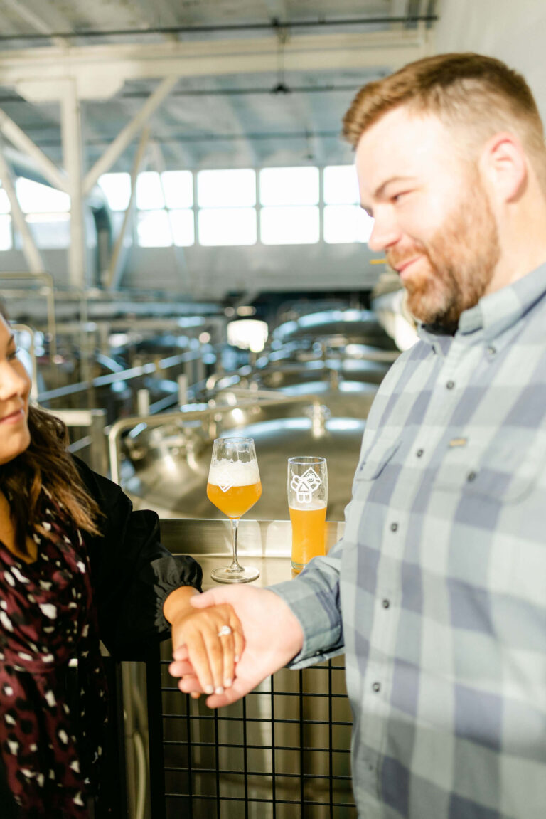 Brewery Hopping Engagement Session Portland, Maine