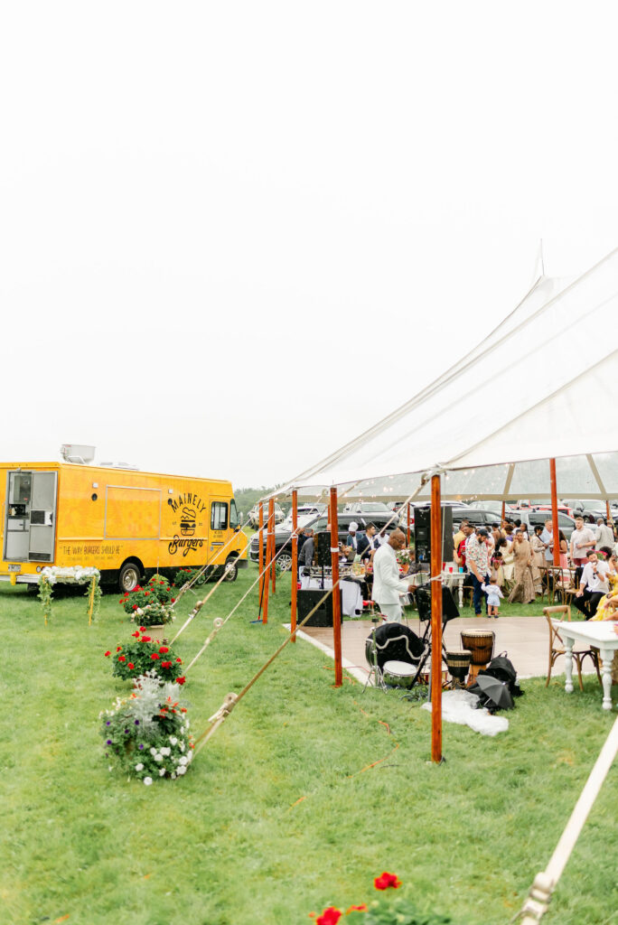 clear sailcloth tent wedding reception maine photographer details mainely burgers food truck
