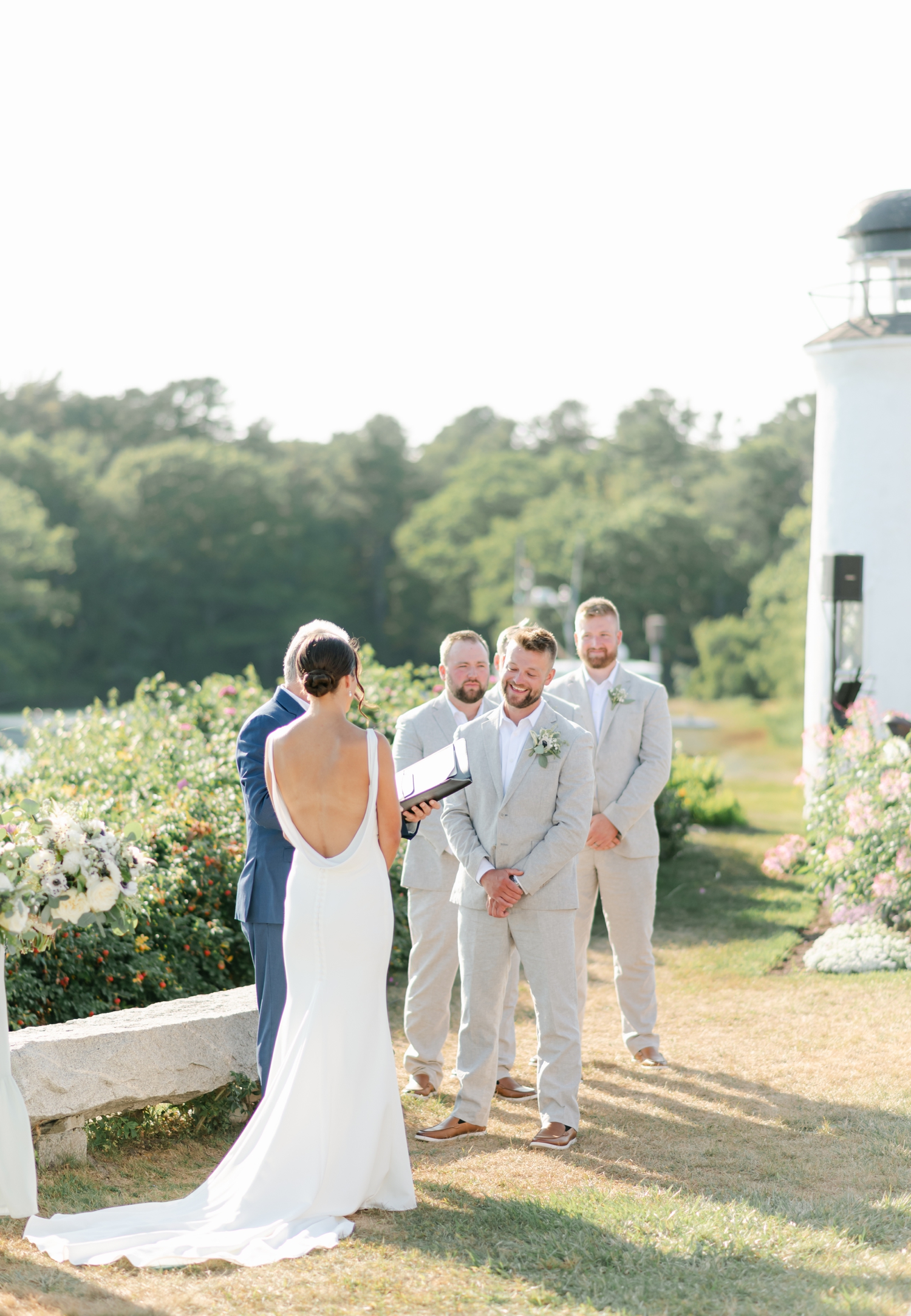 A tented coastal wedding at The Nonantum Resort in Kennebunkport, Maine by Maine Wedding Photographer Emily Brianne Photography