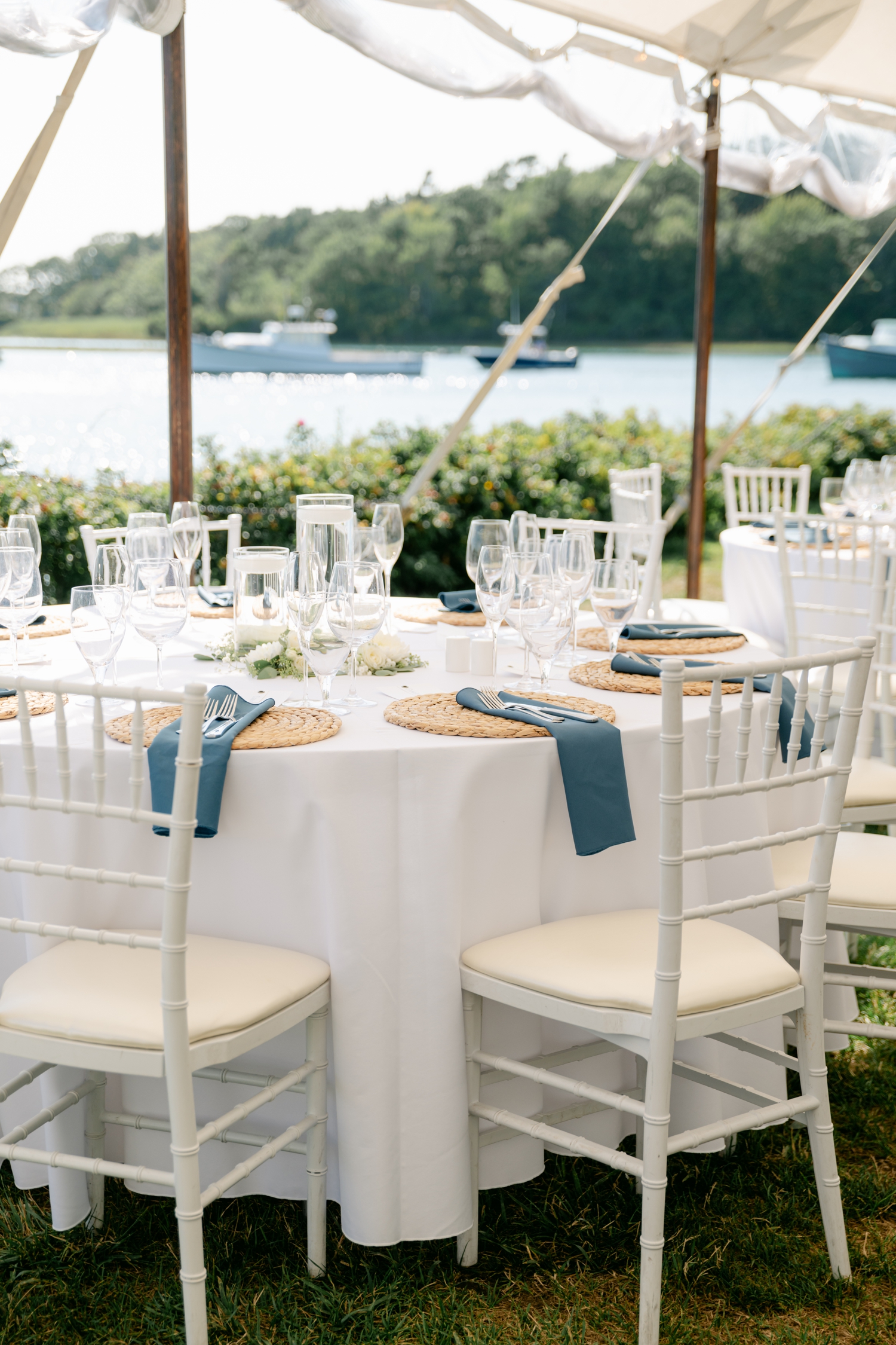 A tented coastal wedding at The Nonantum Resort in Kennebunkport, Maine by Maine Wedding Photographer Emily Brianne Photography