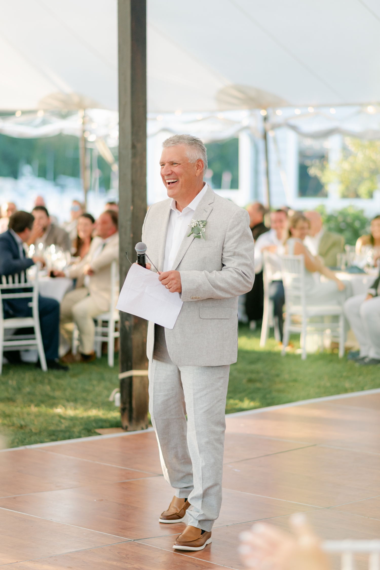 A tented coastal wedding at The Nonantum Resort in Kennebunkport, Maine by Maine Wedding Photographer Emily Brianne Photography