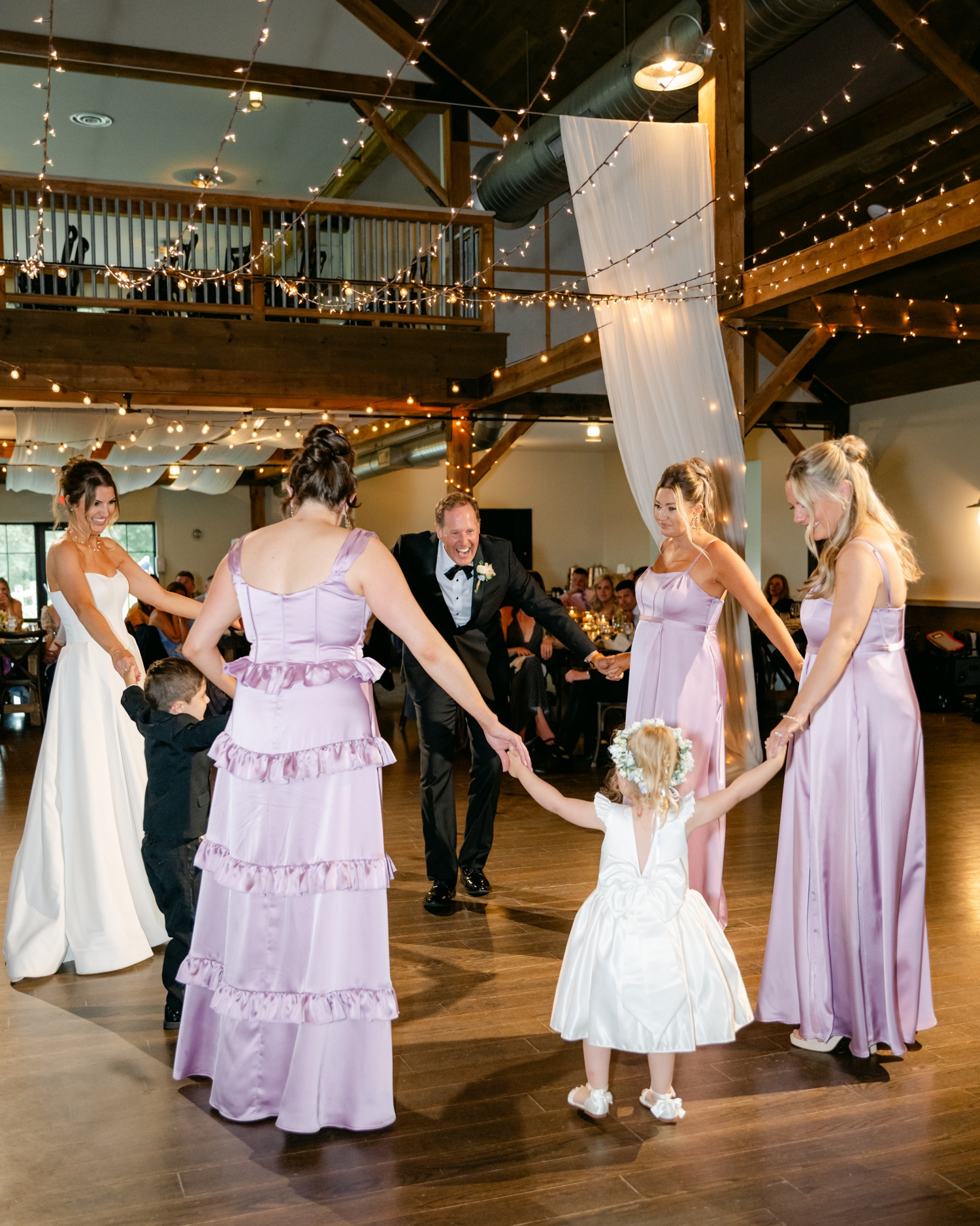 Viral Father Daughter Dance Vermont Mountain Top Resort wedding by Maine Wedding Photographer Emily Brianne Photography