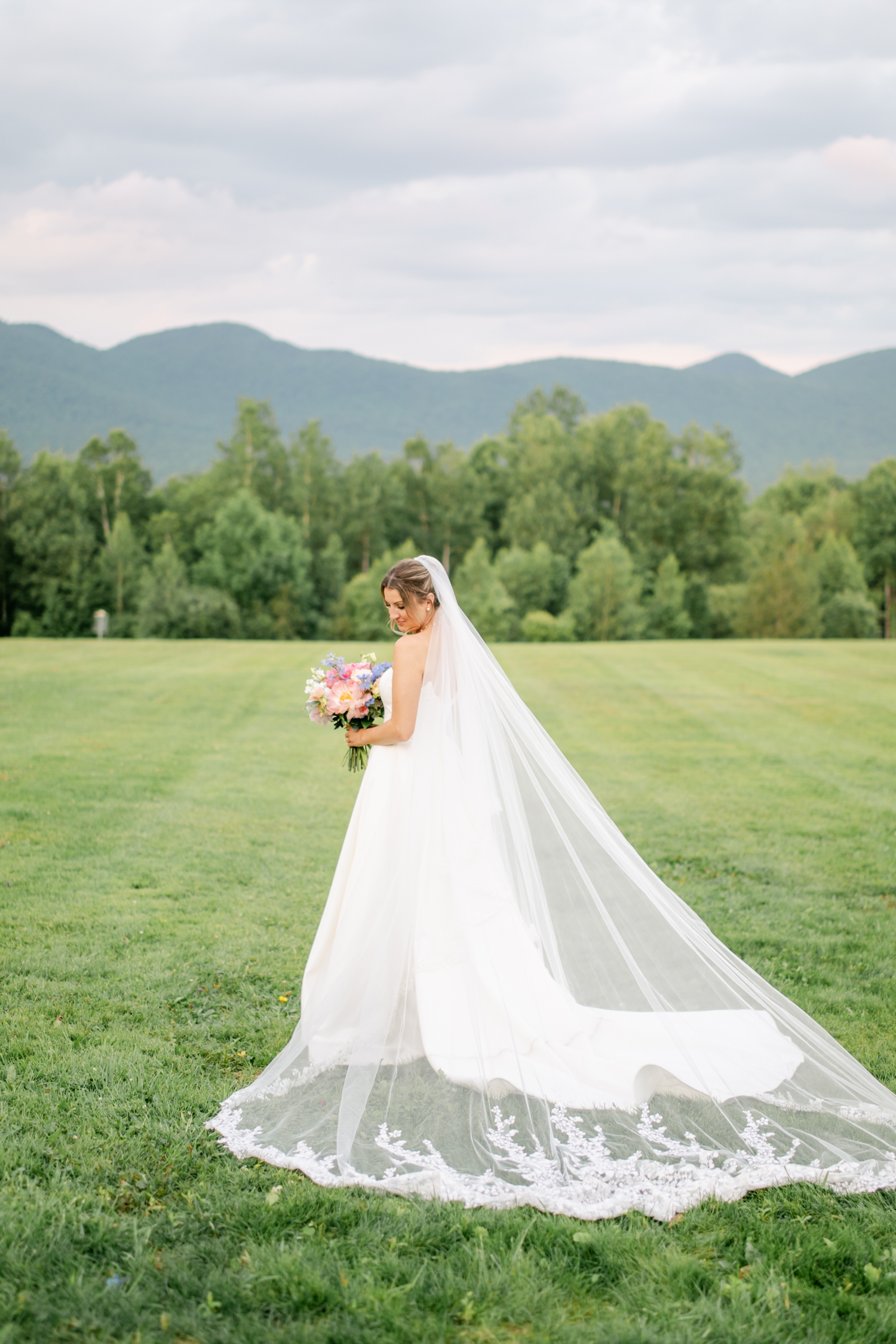 Bride and Groom Portraits Vermont Mountain Top Resort wedding by Maine Wedding Photographer Emily Brianne Photography