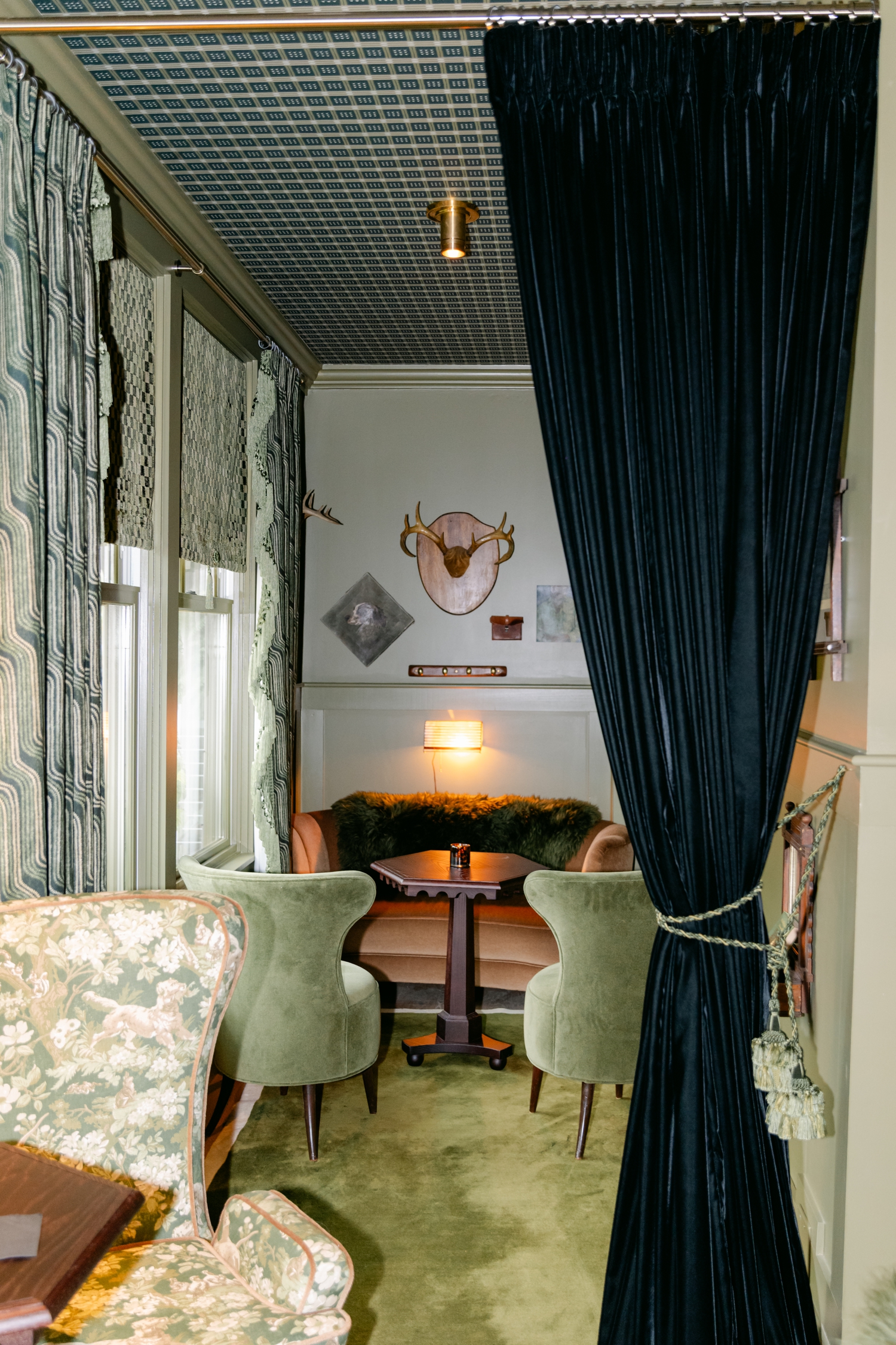 Interior Bar Lounge Asticou Hotel Wedding in Northeast Harbor Maine