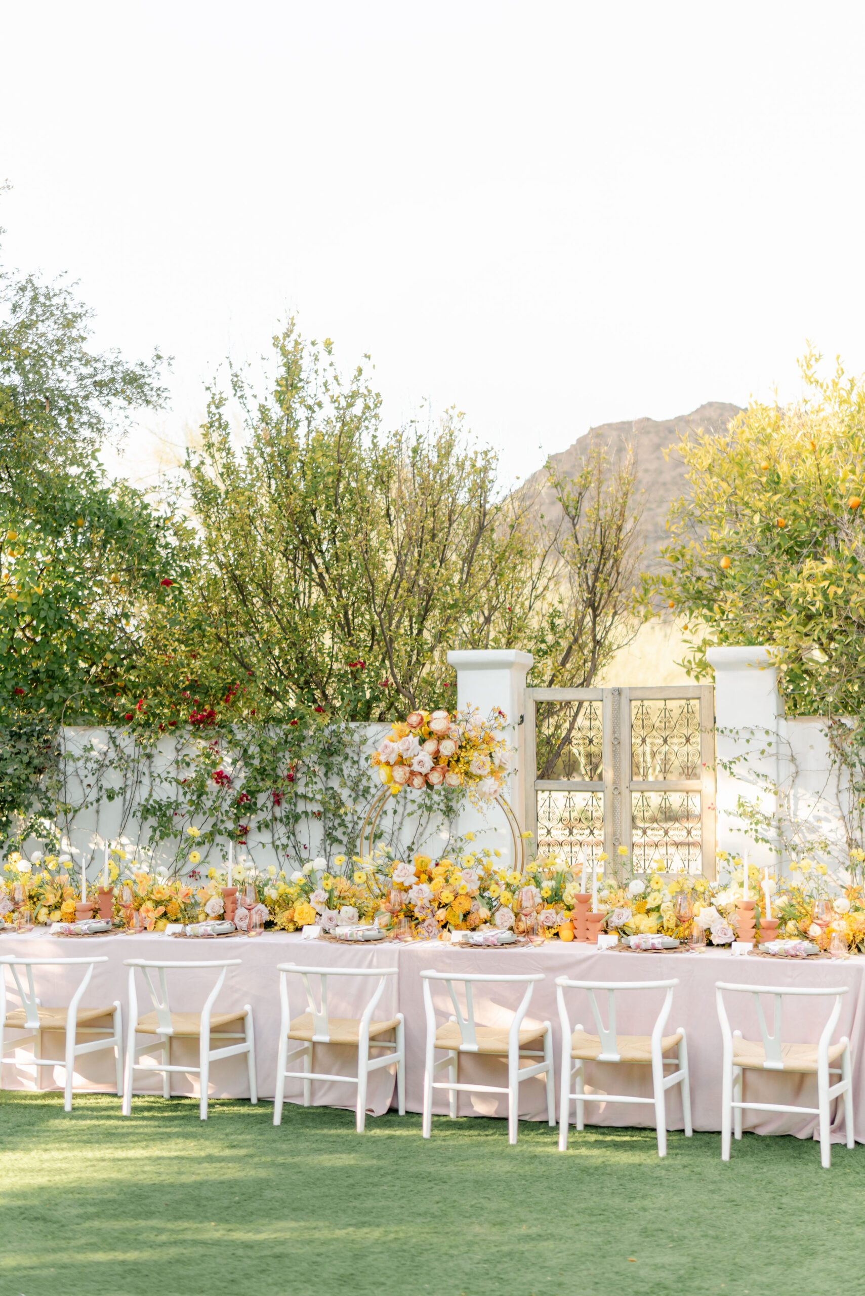Island Citrus Wedding Color at El Chorro Arizon Wedding Venue