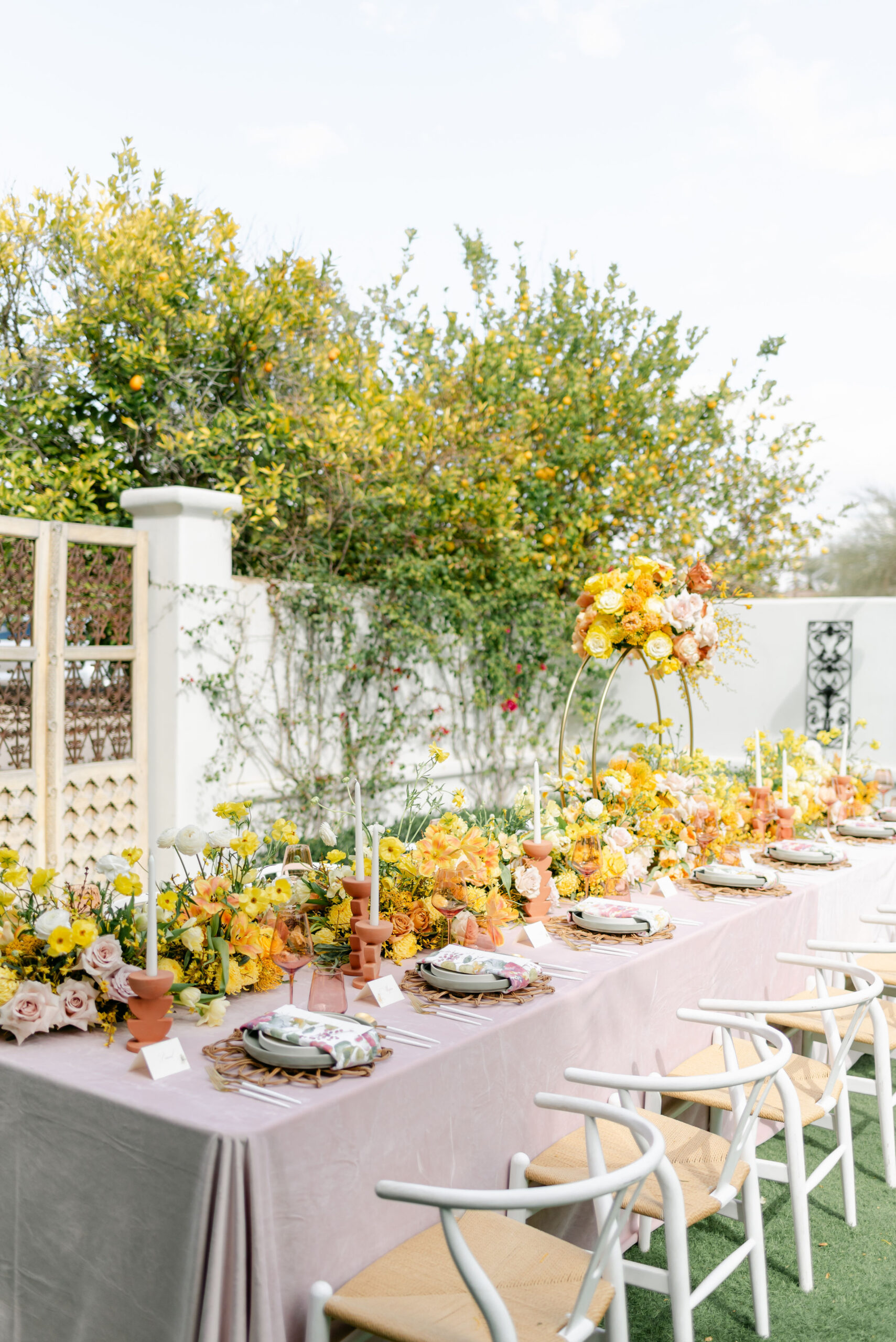 Island Citrus Wedding Color at El Chorro Arizon Wedding Venue