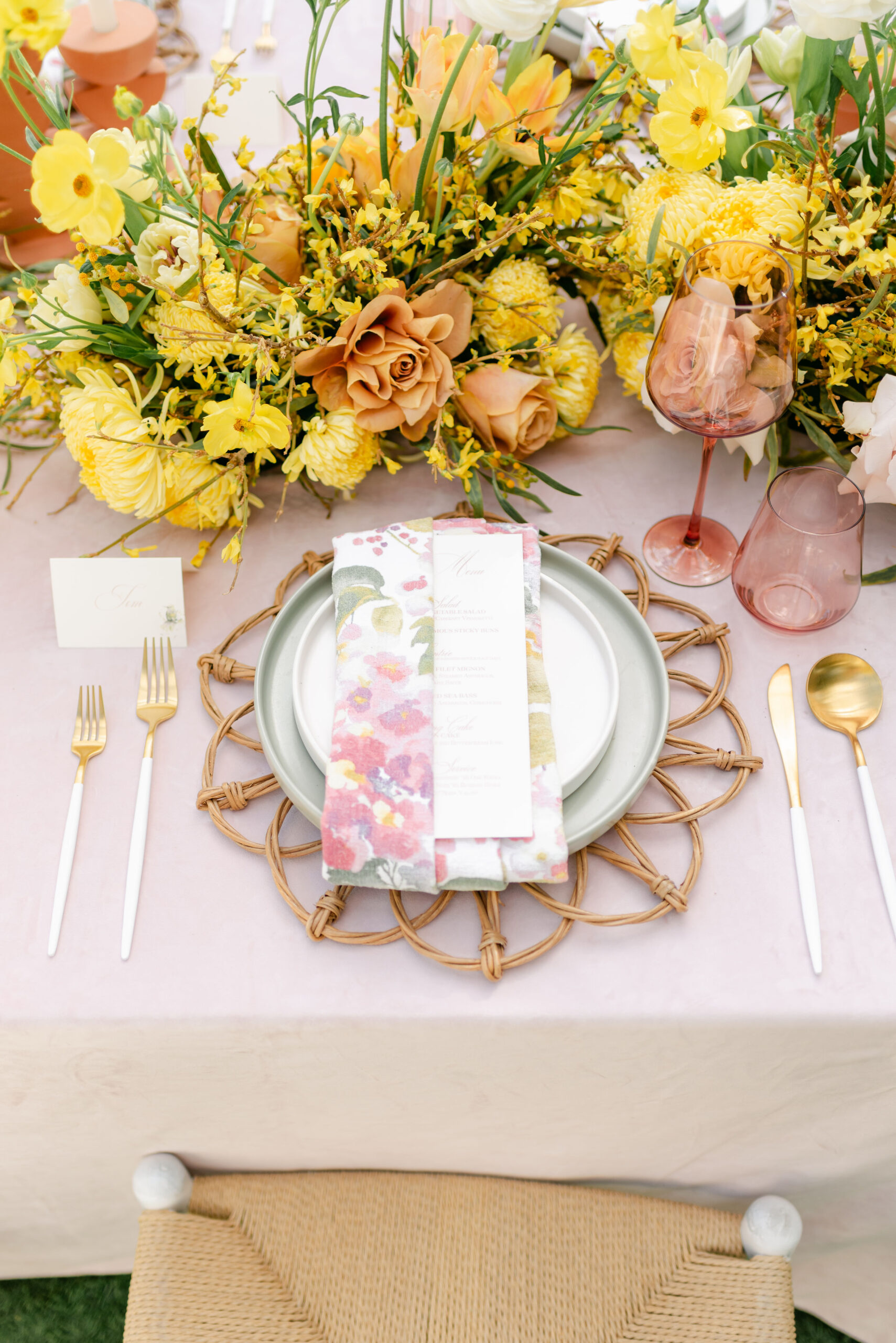 Island Citrus Wedding Color at El Chorro Arizon Wedding Venue